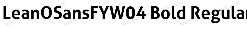 LeanOSansFYW04 Bold Regular字体转换